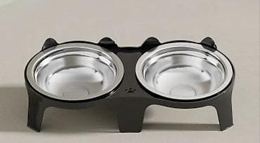 yem qabları: İkili heyvan yem və su qabı - İki ədəd paslanmayan poladdan çıxarıla — 2