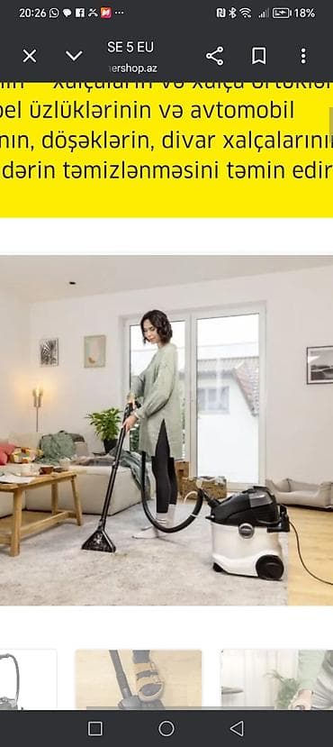 su qizdiran: Kärcher SE 5 EU – yuma funksiyalı tozsoran - Xalça, xalçaörtüsü — 4