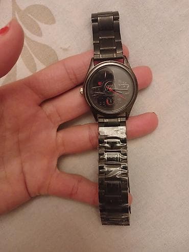 qadin qol saati: Metall qolbaqlı qol saatı - Rəng: tünd boz/metal qara - Korpus — 2