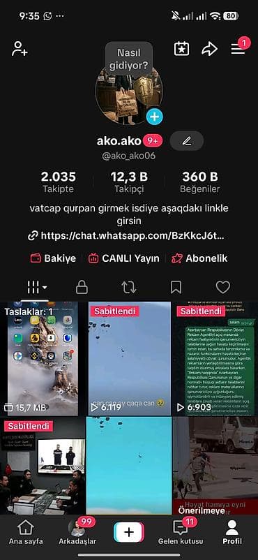 tiktok level: Xidmət: TikTok profilində reklam yerləşdirmə və məzmun inteqrasiyası — 1