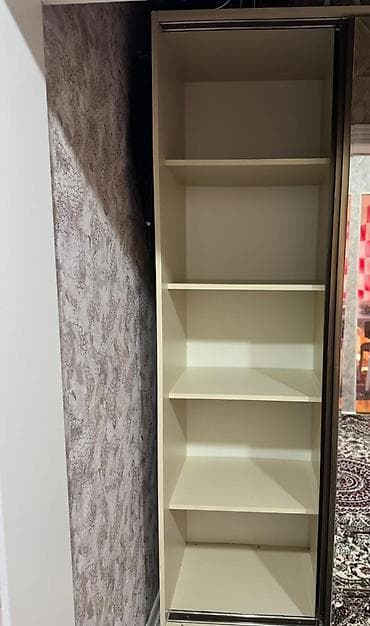 dehliz skaflari: 2 qapılı, Güzgülü, Bej, Digər material, Kupe, Düz dolab — 3