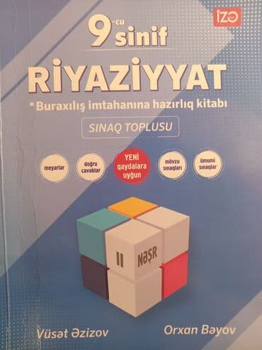 riyaziyyat test toplusu 2019 cavablar: İzə 9cu sinif riyaziyyat. Kitabın içərisi yazılmayıb təzədir. Kitabın — 1