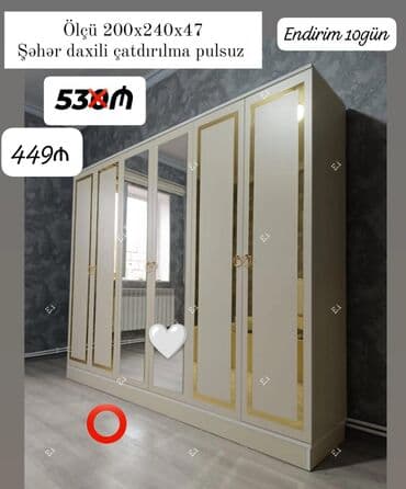 2 ci el şkaf: Новый, 6 дверей Гардеробный шкаф — 1