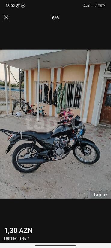 turbo moped: Hanjiang markalı yol motosikleti - Rəng: qara - Yanacaq: benzin - — 1