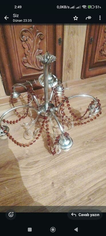 çilçıraqlar: Çılçıraq, 5 lampa, Xrustal — 4