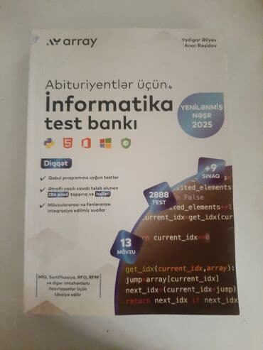 ipg informatika test banki pdf: Yeni çıxan 2025 Array test bankı.Demək olar ki heç istifadə olunmayıb — 1