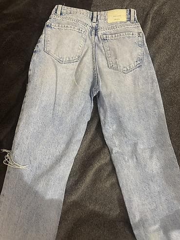 Bershka Denim Collection cins şalvar Razmer 32 - Model: “The Mom” — 2