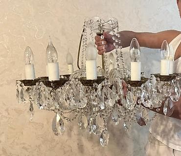 Çılçıraq, 8 lampa, Xrustal — 1