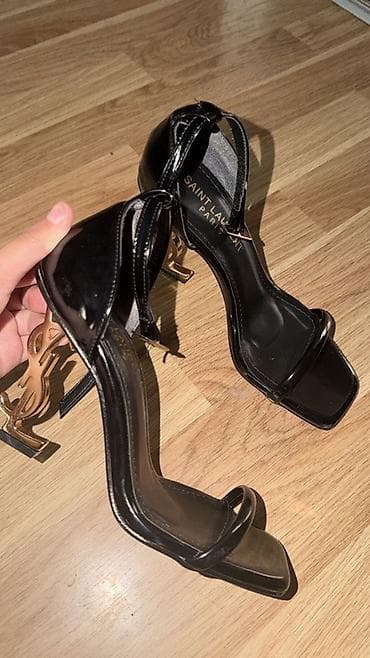 Basanoşka və səndəllər: Saint Laurent Paris qadın sandaleti (heç geyinilmiyib) - Model: YSL — 1