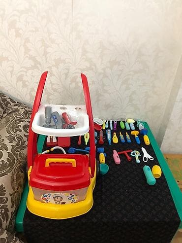 Игрушки: Uşaq üçün həkim temalı oyun dəsti - Rəngarəng plastik həkim alətləri — 3
