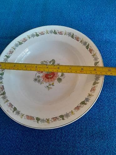 milli sufreler: Boşqablar, 1 əd, rəng - Ağ, Keramika, SSRİ — 4