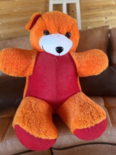 nəfəs alan ayı: Nəhəng plyuş ayı oyuncağı - Rənglər: parlaq narıncı bədən, tünd — 1