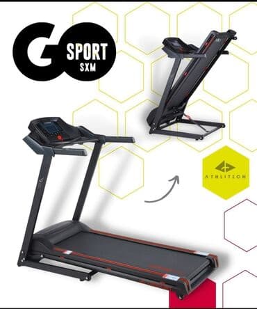 işlənmiş qantel: Qaçiş trenajoru fitness athli-tech treadmill 200 gərginlik ac-220v — 2