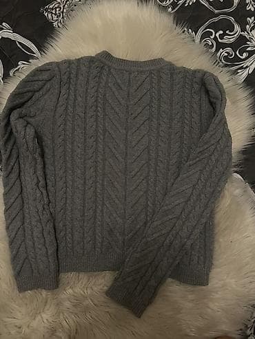 Кофты, свитеры: Кофта, Bershka, S, цвет - Серый — 4