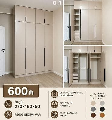 Geniş və funksional qapalı dolab – model G_1 Ölçü: 270 × 160 × 50 sm lalafo.az -da Geniş və funksional qapalı dolab – model G_1 Ölçü: 270 × 160 × 50 sm