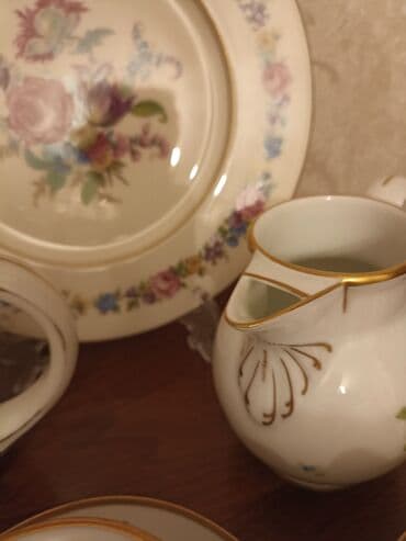 cay dəstləri: Çay dəsti, rəng - Ağ, Farfor, 6 nəfərlik, Almaniya — 5