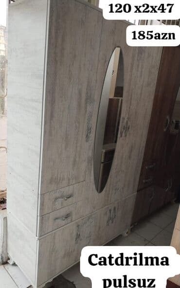 Dolablar: Yeni, Açılan, 3 qapılı Düz dolab, Qarderob, paltar dolabı, Azərbaycan — 12