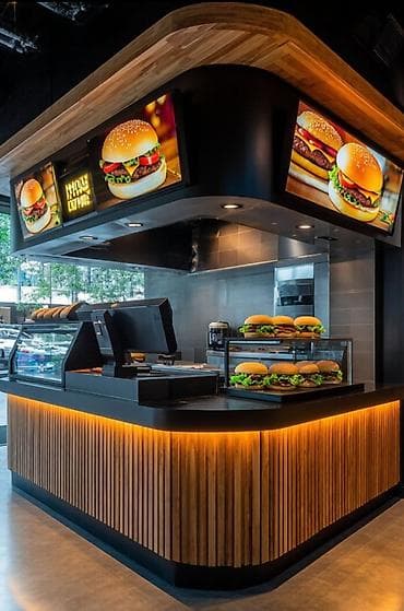 Restoran, kafe, cofe shop bar masalarının yığılması hər ölçüdə, 5