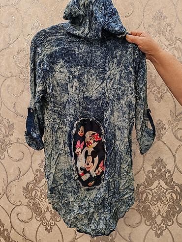 Uşaq üçün elektrik maşınları: Uşaq motivli kapüşonlu köynək-tunika. Turkiye istehsali - Material — 2