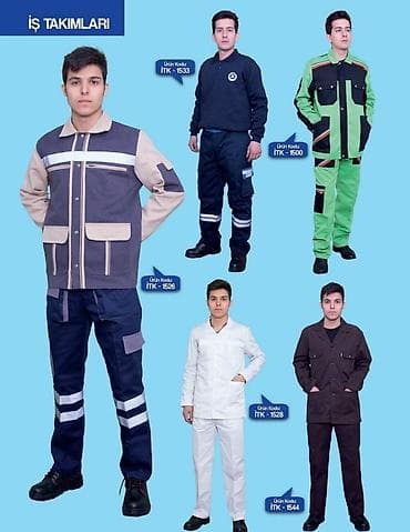 İş: Məhsul: İş geyimləri və işçi dəstləri (kodlar: İTK-1500, İTK-1501 — 5
