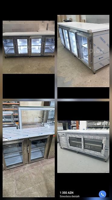 Soyuducu dəzgah – paslanmayan poladdan, şüşə qapılı Məhsulun təsviri