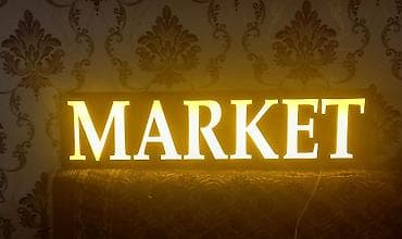 Ticarət tərəziləri: Market reklamı.Yenidir.Orqsteklo (plastik) material ilə — 1