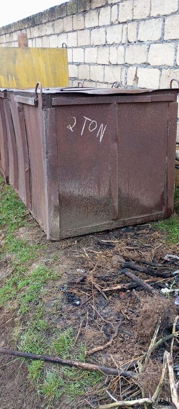 Кастрюли: Metalkonteyner – 2 ton tutumlu - Material: qalın divarlı polad — 2