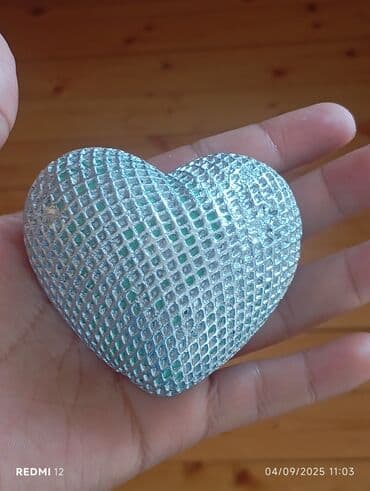 qara ürək şəkilləri: Fiqur, Gips, rəng - Gümüşü — 1