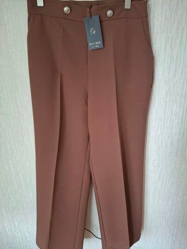 şalvar cins: Şalvar, Stradivarius, XL, rəng - Bej — 3