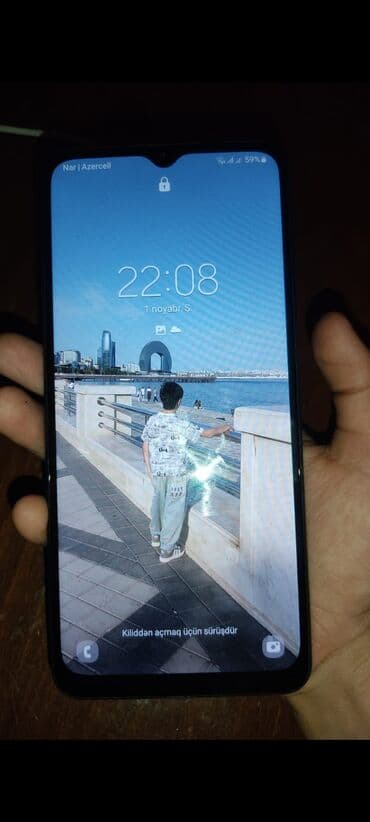 Samsung Galaxy A12, 32 GB, rəng - Mavi, Düyməli