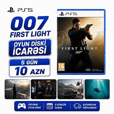 Ps5 007 first Light ceyms bond oyun DİSKİNİN icarəsi 
5 günü 10 manat