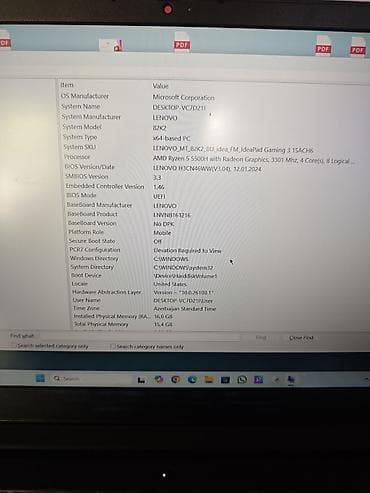 купить игровой ноутбук в баку: CPU - AMD RYZEN 5 5500H 3.3G RAM - 16GB Storage - 512GB SSD GPU - — 6