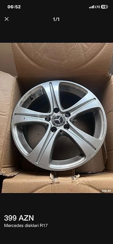 Disklər: İşlənmiş Disk Mercedes-Benz R 17, 5 Boltlu — 1
