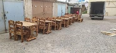 samdan: Yeni, Dördbucaq masa, 4 stul, Açılmayan, Stullar ilə, Taxta — 6