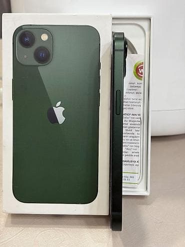 iphone ipad: IPhone 13, 128 GB, Yaşıl, Face ID, Sənədlərlə — 2