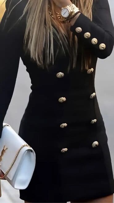 kokteyl don: Qadın paltarı – qara rəng, klassik və eleqant stil. Dizdən yuxarı mini — 3