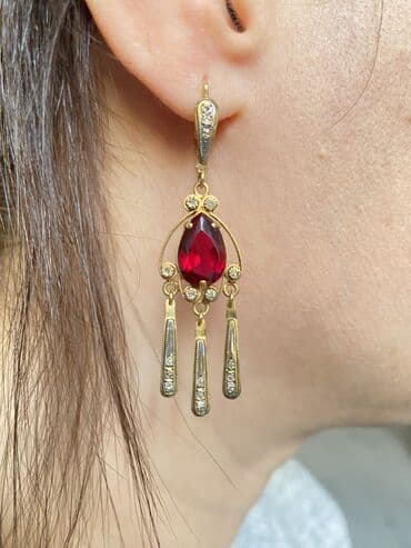 Женская обувь: Серьги, Желтое золото, 583 проба, Бесплатная доставка — 1