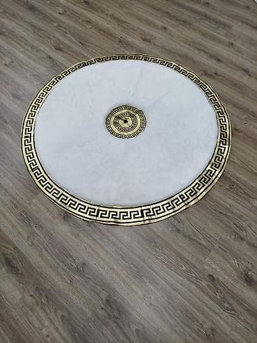 Yorğanlar, adyallar: Qızıl naxışlı yumşaq xalça - Dizayn: Ortasında dairəvi medalyon və — 7