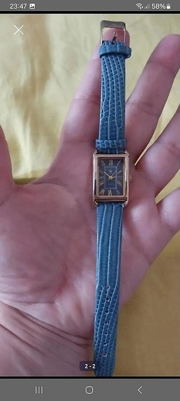 anne klein saat: Qadın qol saatı – zərif klassik dizayn - Korpus: düzbucaqlı, qızılı — 1