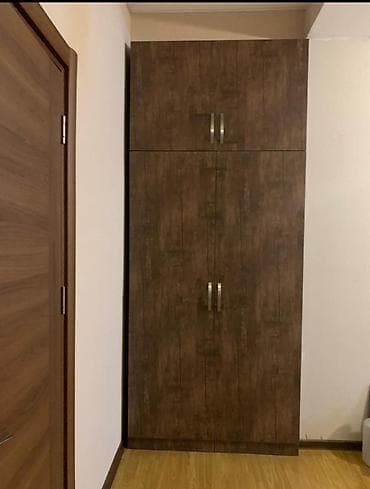 Ev üçün mebel: İşlənmiş, 5 qapı, Güzgülü, Qəhvəyi, Taxta, Kupe, Düz dolab — 3