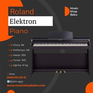 roland fantom g6: Roland Elektron Piano Model: RP-501R •Klaviş: 88 •Polifoniya: 128 — 1