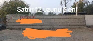 blok kerpic: Beton blok/konstruksiya - Ölçülər: uzunluq 12 m, en 3 m - Material — 1