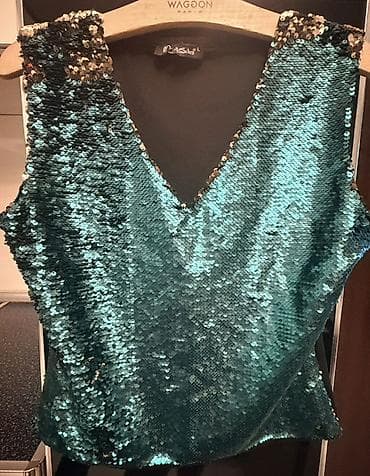 Payetli qadın topu yenidi 20 azn - Rəng: firuzə/əzəmətli yaşıl — 3