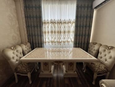 metbex stollari sederek: Qonaq masası, İşlənmiş, Açılmayan, MDF, Kvadrat masa — 3