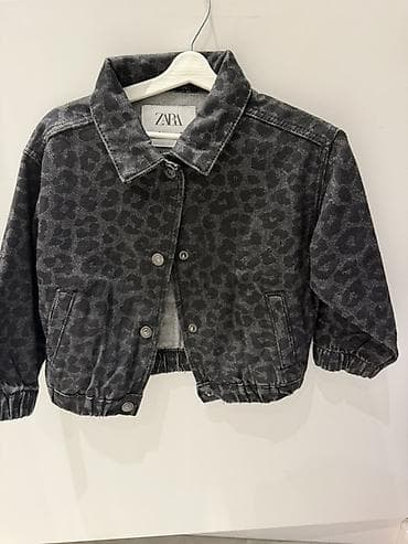 paltar uşaq: ZARA uşaq gödəkçəsi - Model: qısa kəsməli denim gödəkçə - Rəng/naxış — 2