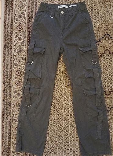 Şalvar, Bershka, 2XS, rəng - Yaşıl