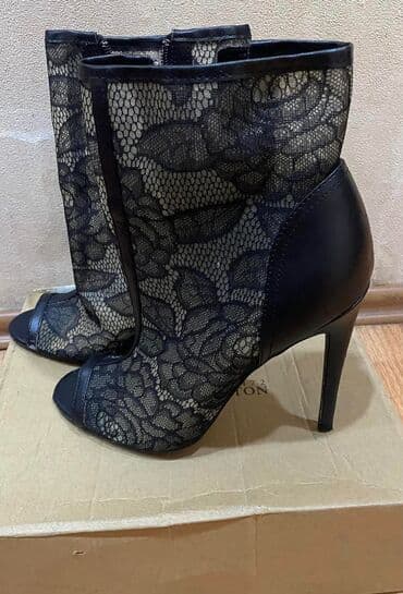 зеленые туфли: Туфли, Размер: 37.5, цвет - Черный, Б/у — 1