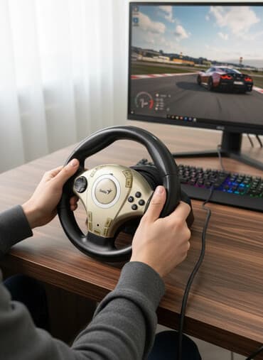 Genius sükan və pedał dəsti – oyun üçün sükan kontrolleri -