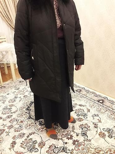 ucuz paltolar: Qadın üçün qara rəngli qış paltosu - Uzun model, dizə qədər - İsti — 6