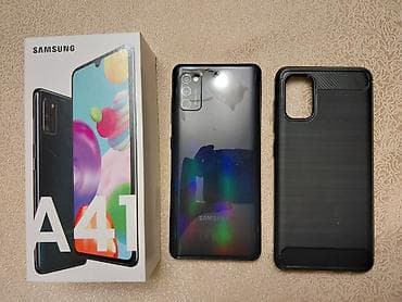 Samsung Galaxy A41, 64 ГБ, цвет - Черный, Отпечаток пальца — 4